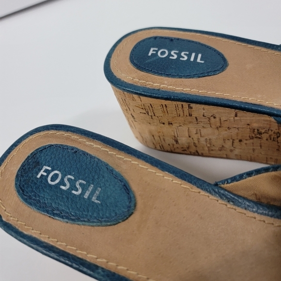 Fossil Malea Cork Wedge Sandals - Picture 10 of 12